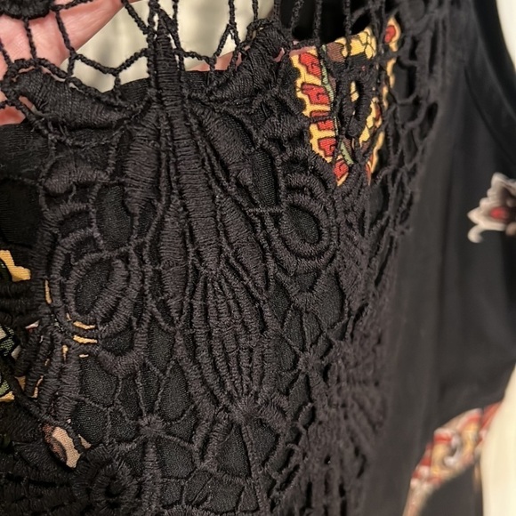 Sandra DARREN Maxi Dress Crocheted Type Back size 12 - Picture 11 of 15